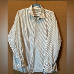 Banana Republic Men's Striped White Shirt